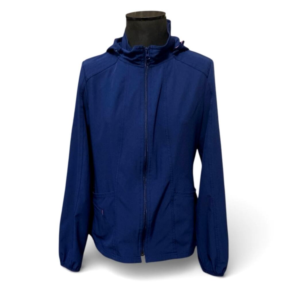 Heartsoul Juniors Hooded Jacket Medium Blue Full Zip Up Pockets Lightweight